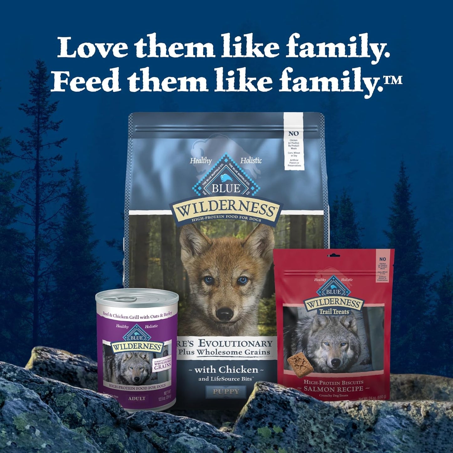 Blue Buffalo Wilderness High Protein Natural Puppy Dry Dog Food Plus Wholesome Grains, Chicken 13 lb Bag