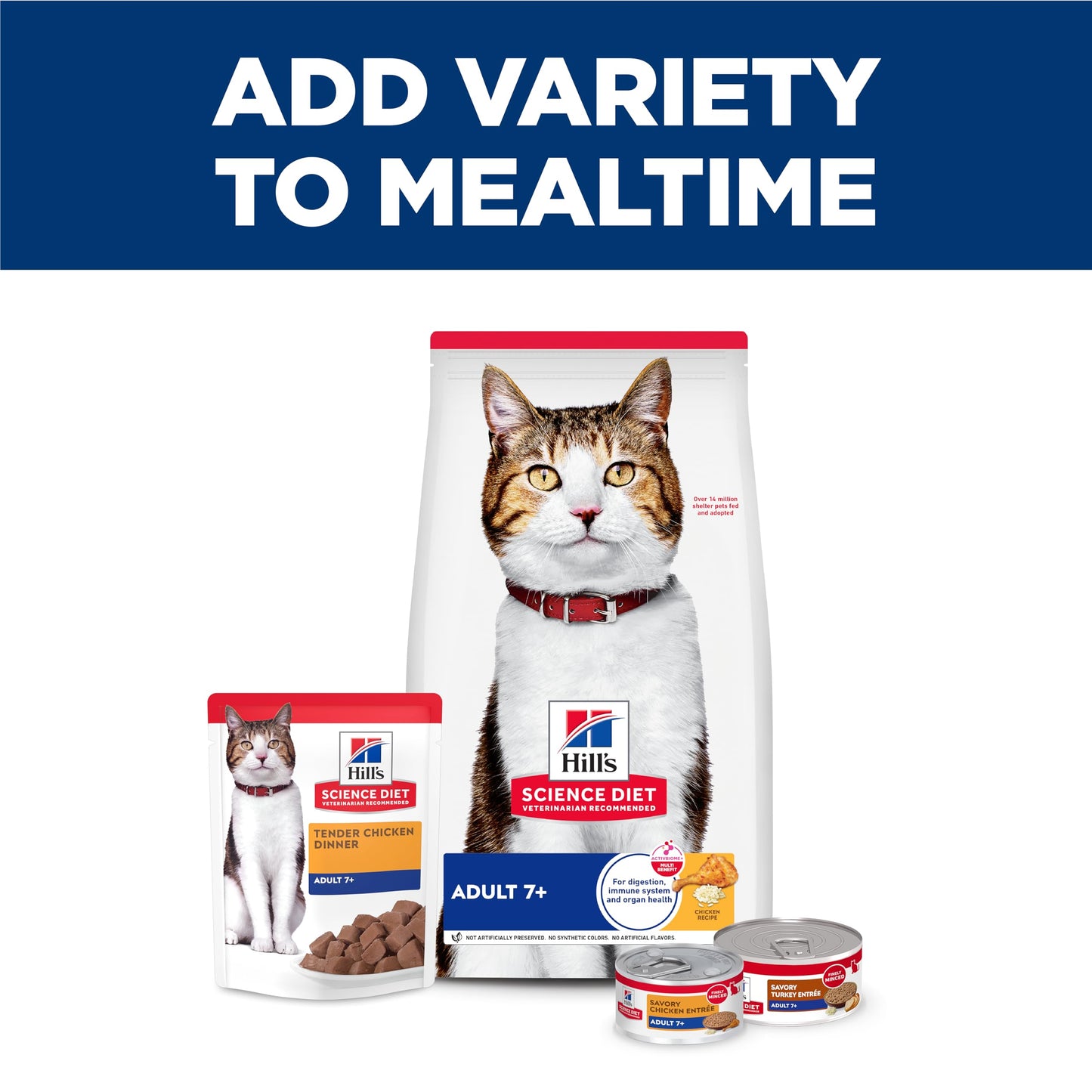 Hill's Science Diet Adult 7+, Croquetas para Gato Senior 7+ Sabor Pollo 7.3Kg