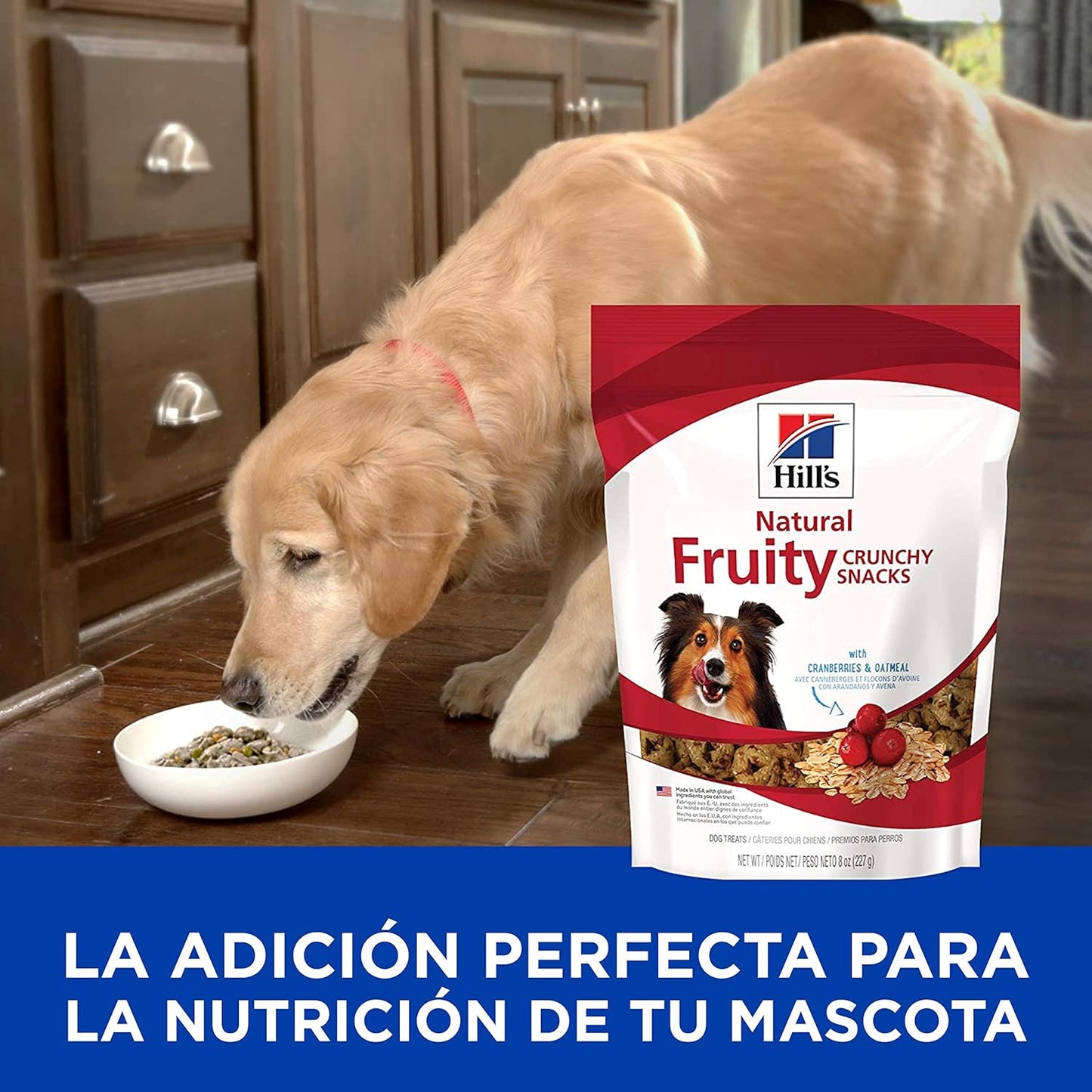 Hill's Natural Fruity Crunchy Snacks, Premios para Perro con Arándanos Y Avena 230G