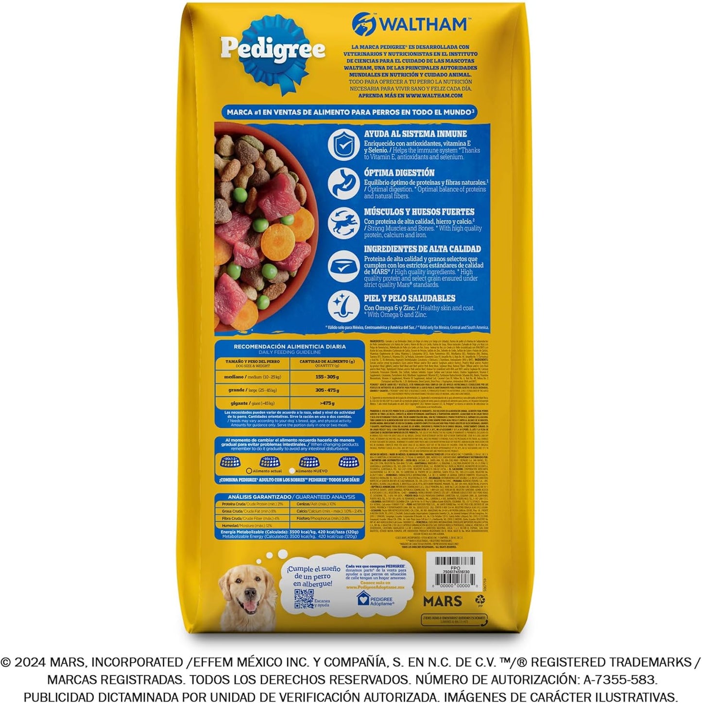 Pedigree Croquetas para Perros Adultos Sabor Res y Vegetales 20kg