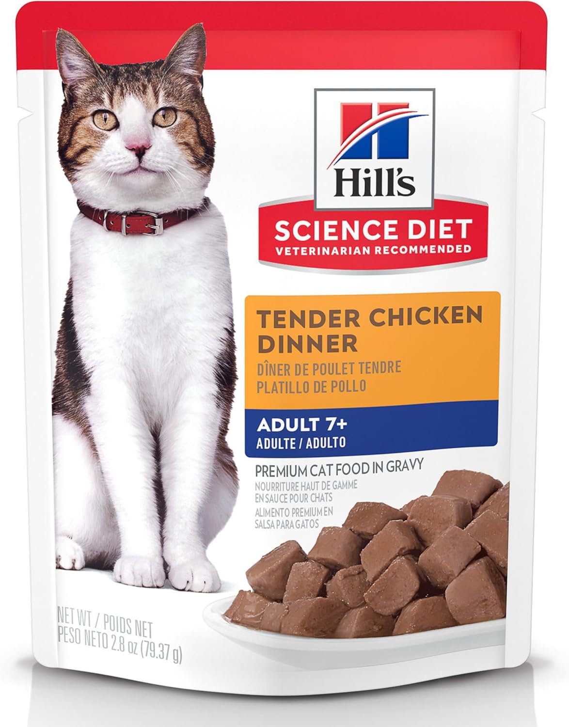 Hill's Science Diet Adult, Alimento Húmedo En Pouch para Gatos Adultos, Platillo De Atún, 24 Pack C/U 79 G
