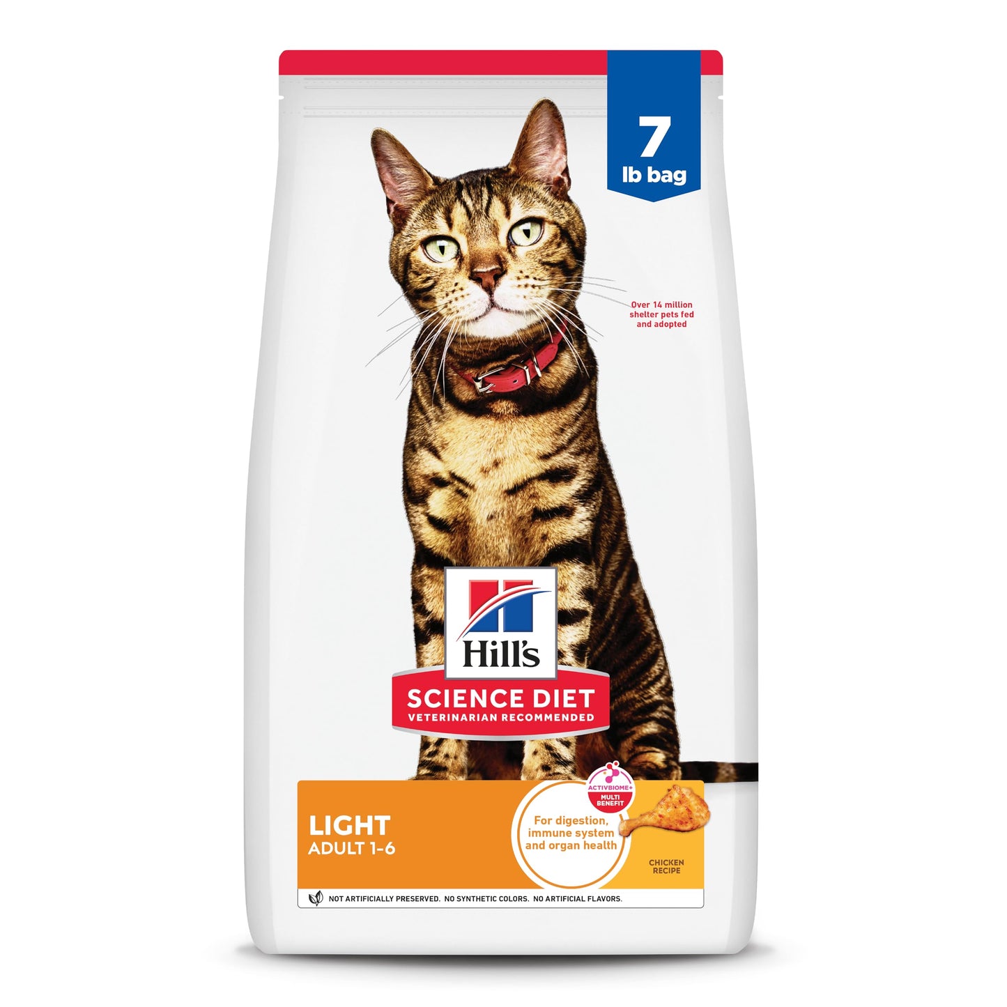 Hill's Science Diet Light, Croquetas para Gato Adulto Bajas En Calorias, Sabor Pollo 7.3Kg