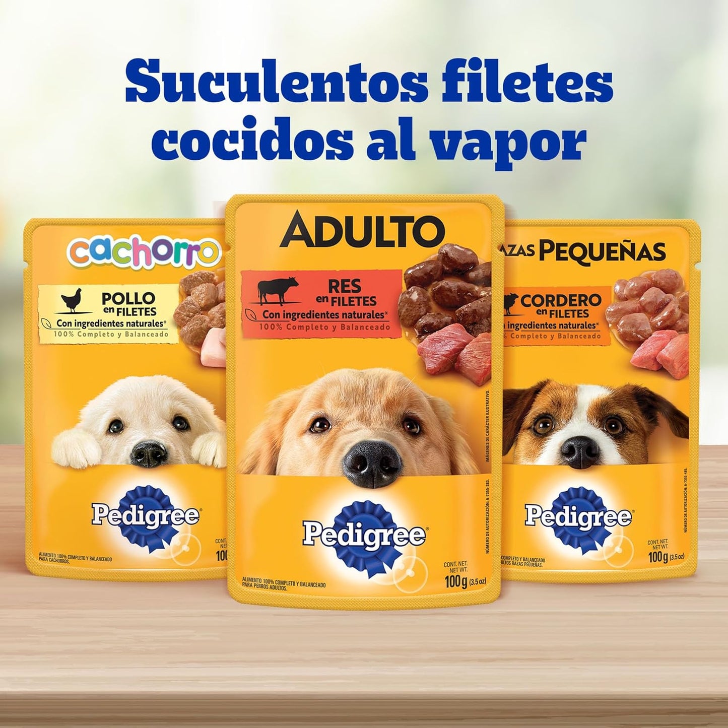 Pedigree - Sobres para Perro Adulto Balance Natural, Res y Vegetales, 100gr. c/u, 24 Sobres