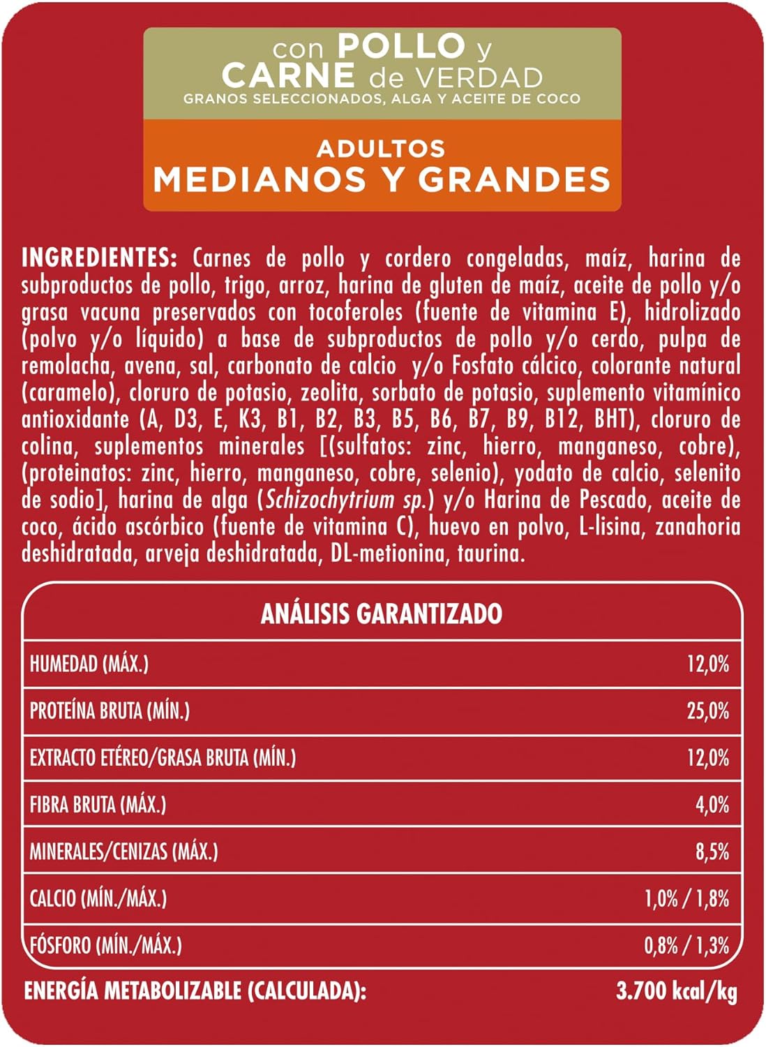 Purina One Dry Perro Adult M/L Meat 4x3.5kg MX