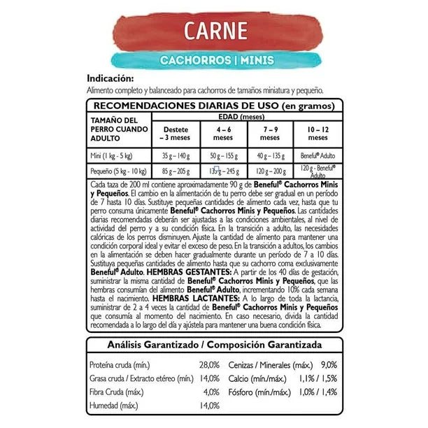 Purina Beneful Cachorro Minis Crecimiento Vibrante Sabor Carne