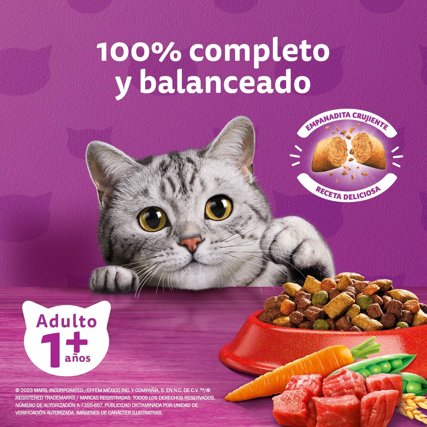 Whiskas Comida para Gatos Croquetas Carne Original Seco, 3 kg