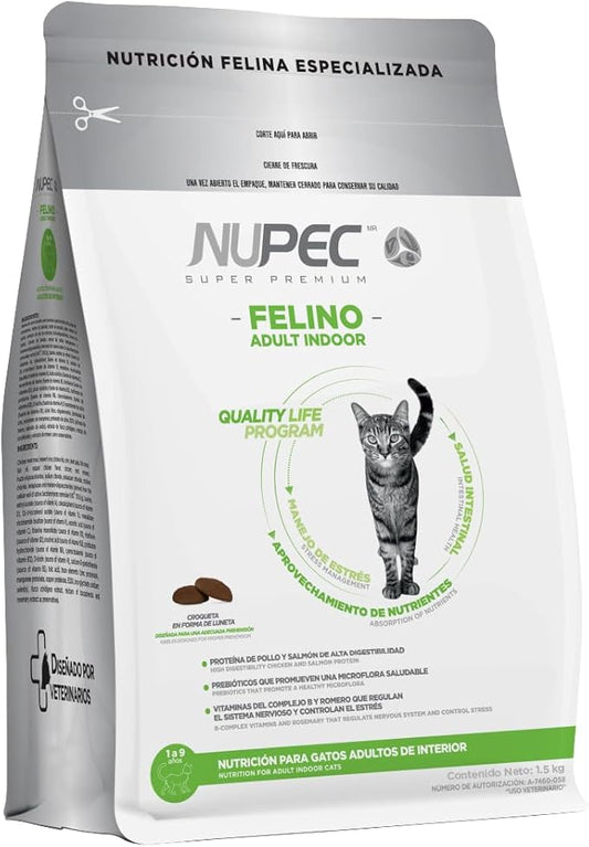 Nupec Alimento Seco para Gato Adulto, 1.5 kg