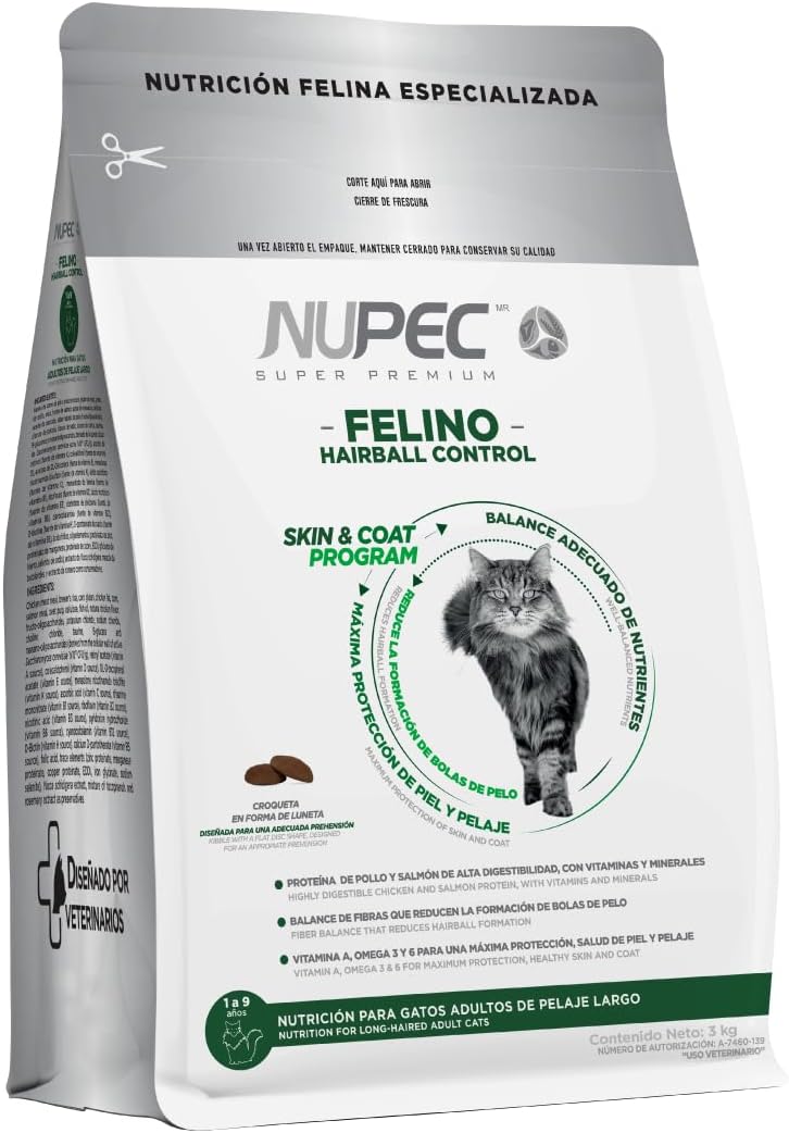 Nupec Comida para Felino Hairball, 3 kg